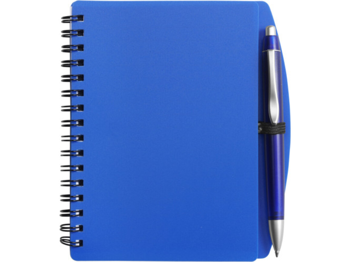 Notizbuch aus Kunststoff Kimora – Blau bedrucken, Art.-Nr. 005999999_5139
