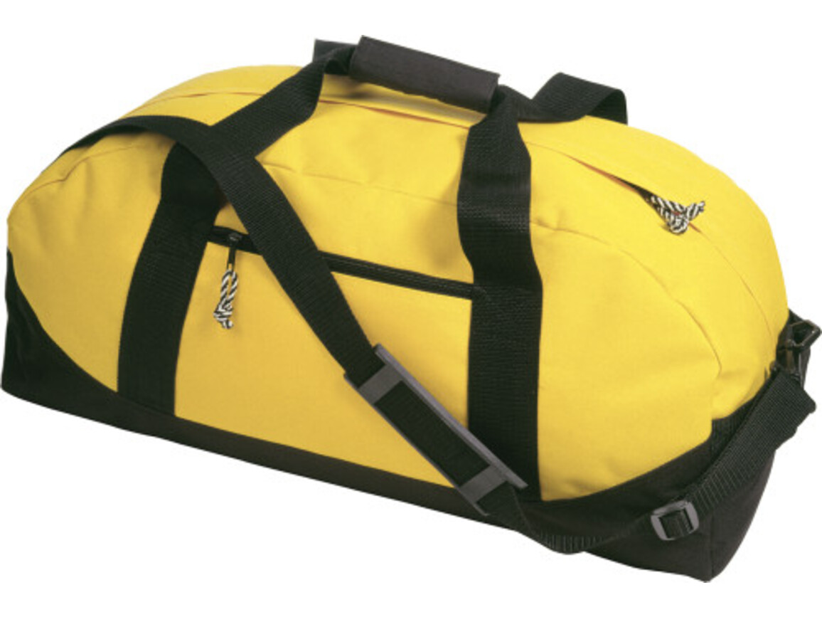 Sport-/Reisetasche 'Fitness' aus Polyester – Gelb bedrucken, Art.-Nr. 006999999_5688