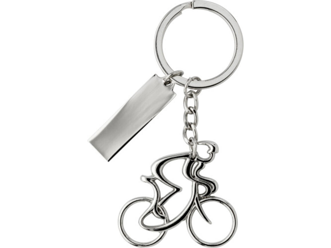 Schlüsselanhänger 'Speed' aus Metall – Silber bedrucken, Art.-Nr. 032999999_6025