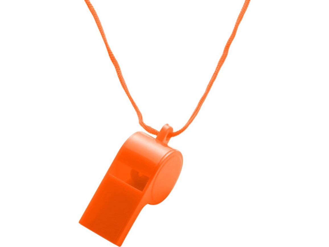 Trillerpfeife 'Attention' aus Kunststoff – Orange bedrucken, Art.-Nr. 007999999_7060