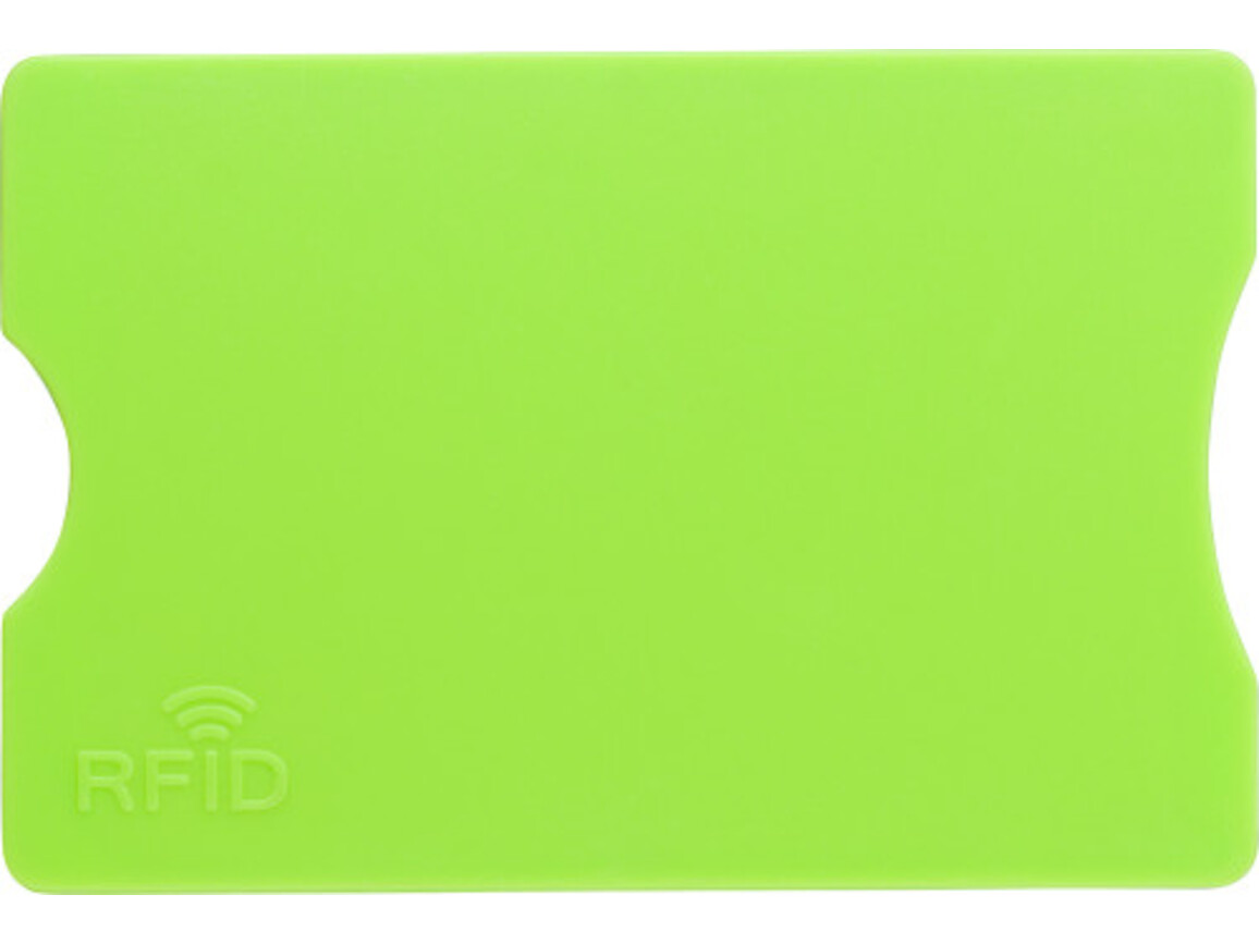 Kreditkartenhalter 'Money' aus Kunststoff – Limettengrün bedrucken, Art.-Nr. 019999999_7252