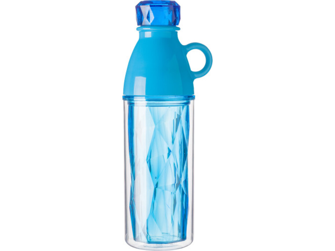 Trinkflasche 'Stone' aus Kunststoff – Hellblau bedrucken, Art.-Nr. 018999999_7477