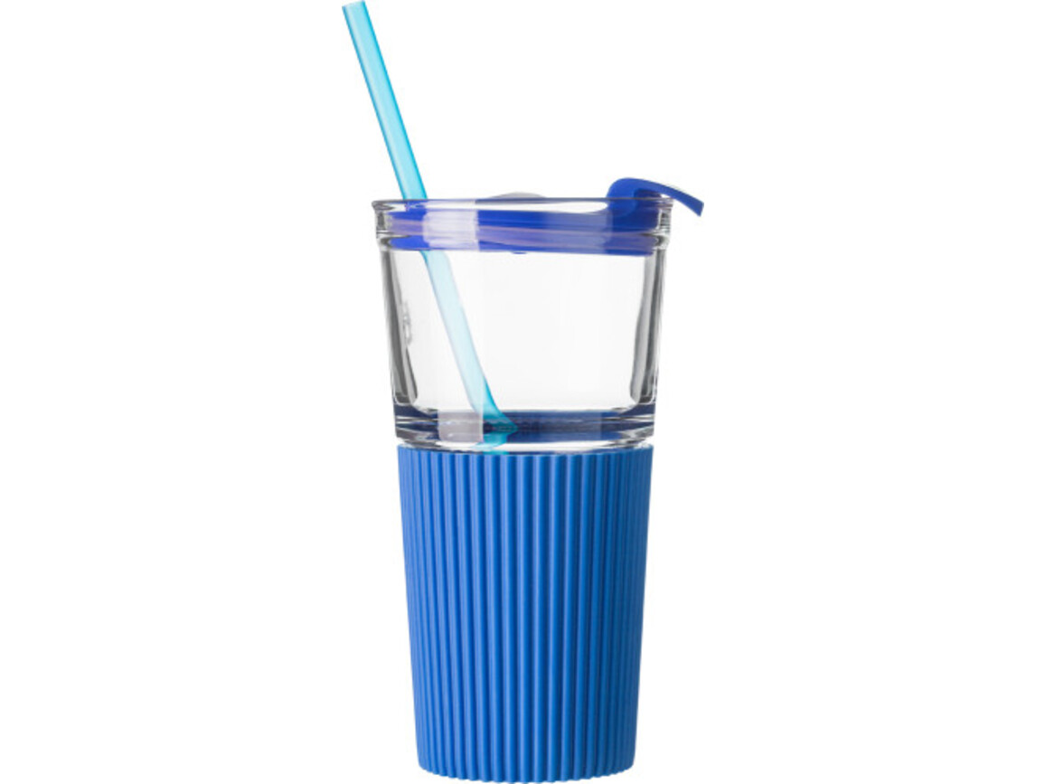 Trinkbecher 'Ultra' aus Glas – Kobaltblau bedrucken, Art.-Nr. 023999999_7486