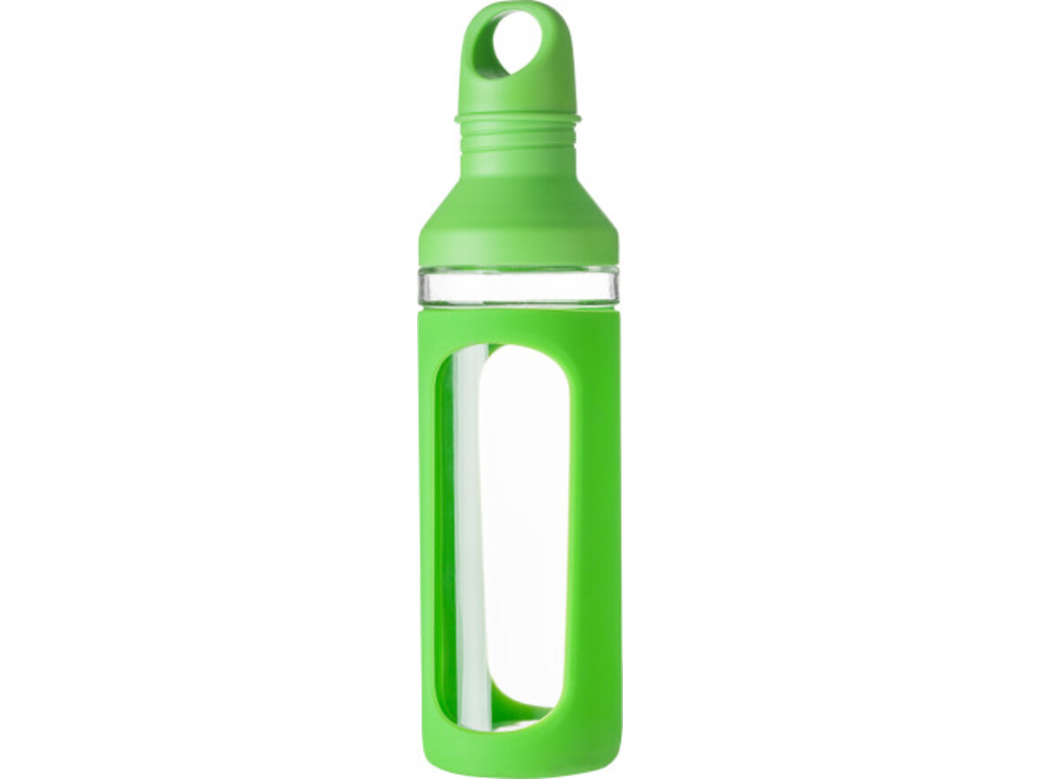 Trinkflasche 'Avento' aus Glas – Limettengrün bedrucken, Art.-Nr. 019999999_7488