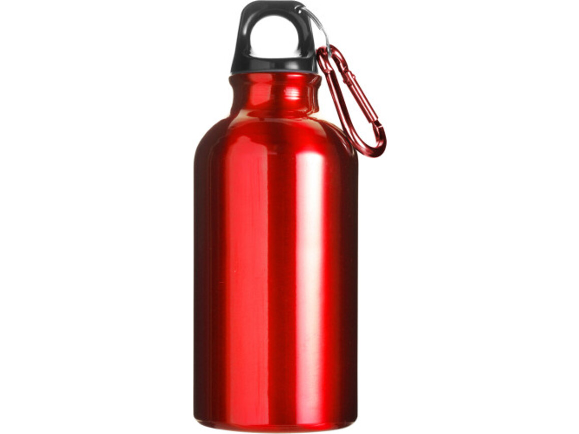 Trinkflasche aus Aluminium Santiago – Rot bedrucken, Art.-Nr. 008999999_7552