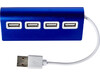 USB-Hub 'Square' aus Aluminium – Blau bedrucken, Art.-Nr. 005999999_7737