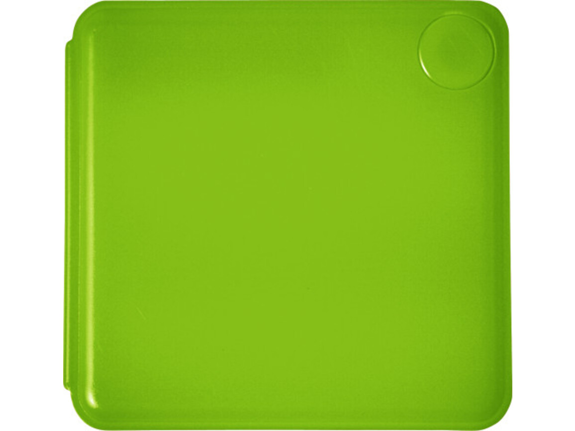 Haftnotiz-Box 'Swing' aus Kunststoff – Limettengrün bedrucken, Art.-Nr. 019999999_7930