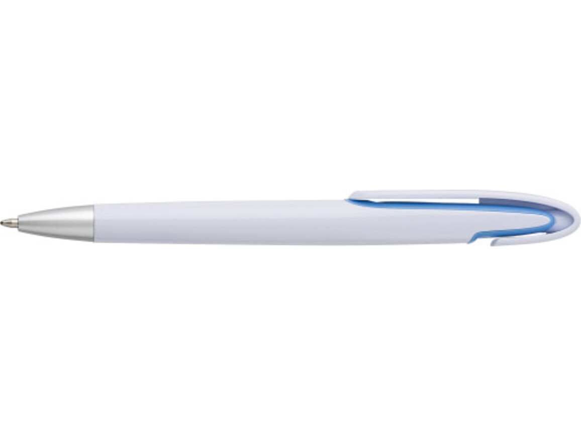 Kugelschreiber 'Straight' aus Kunststoff – Hellblau bedrucken, Art.-Nr. 018999999_7972