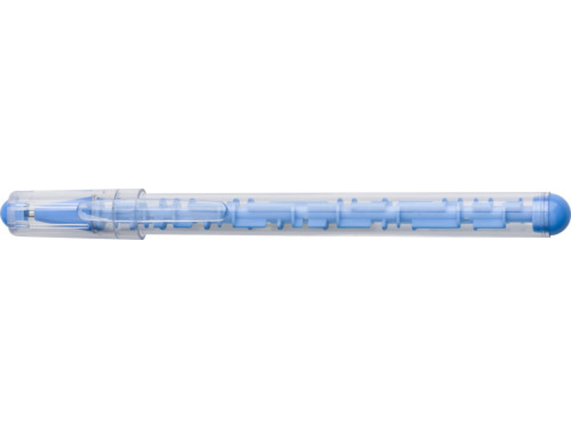 Kugelschreiber 'Puzzle' aus Kunststoff – Hellblau bedrucken, Art.-Nr. 018999999_7973