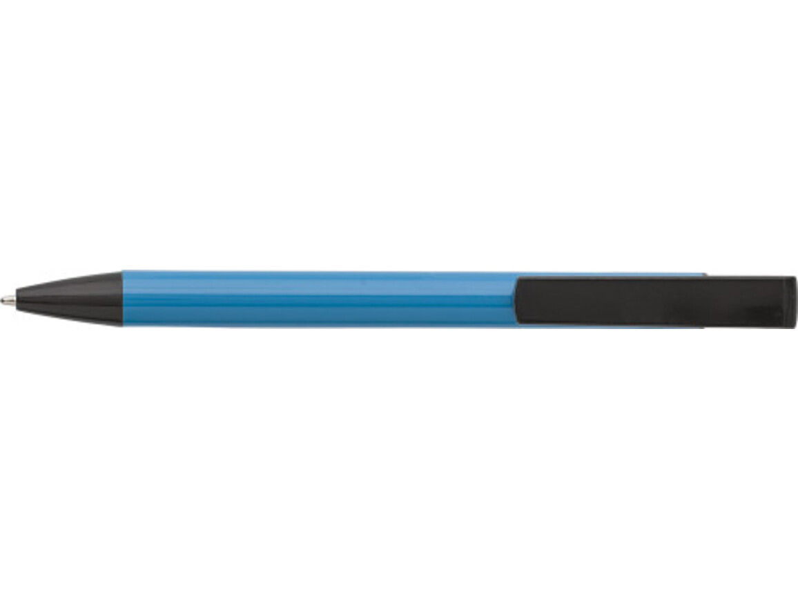 Kugelschreiber 'Dual' aus Aluminium – Hellblau bedrucken, Art.-Nr. 018999999_7984