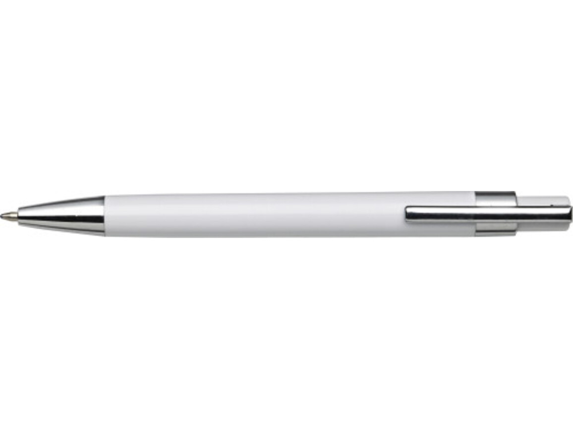 Kugelschreiber 'Mataro' aus Kunststoff – Weiß bedrucken, Art.-Nr. 002999999_8121