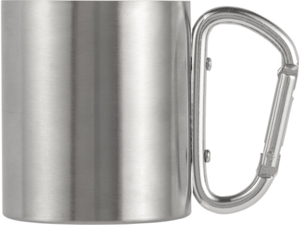 Doppelwandiger Kaffeebecher 'Carbine' aus Edelstahl (200 ml) – Silber bedrucken, Art.-Nr. 032999999_8245