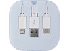USB Ladekabel-Set 'Donau' 4in1 – Weiß bedrucken, Art.-Nr. 002999999_8290