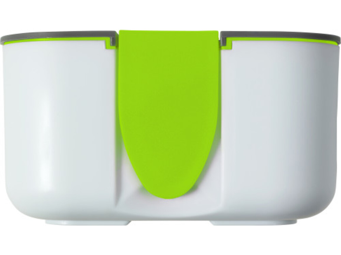 Brotdose 'Bob' (850 ml) aus Silikon und Kunststoff – Limettengrün bedrucken, Art.-Nr. 019999999_8520