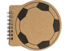Notizbuch 'Goal' aus Karton mit Fußball-Aufdruck – Braun bedrucken, Art.-Nr. 011999999_8584