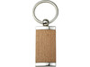 Schlüsselanhänger 'Drift' aus Metall & Holz – Braun bedrucken, Art.-Nr. 011999999_8771