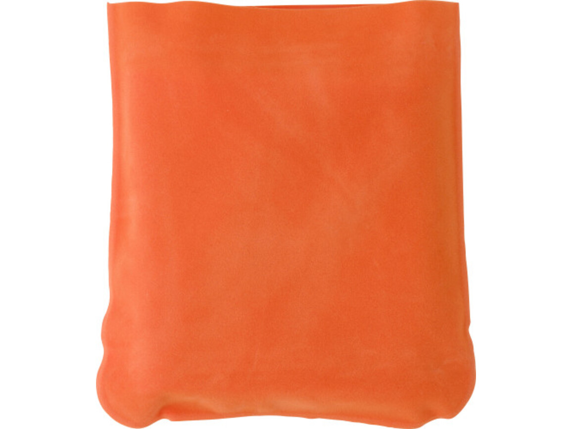 Aufblasbare Nackenstütze 'Trip' inklusive Hülle aus PVC – Orange bedrucken, Art.-Nr. 007999999_9651