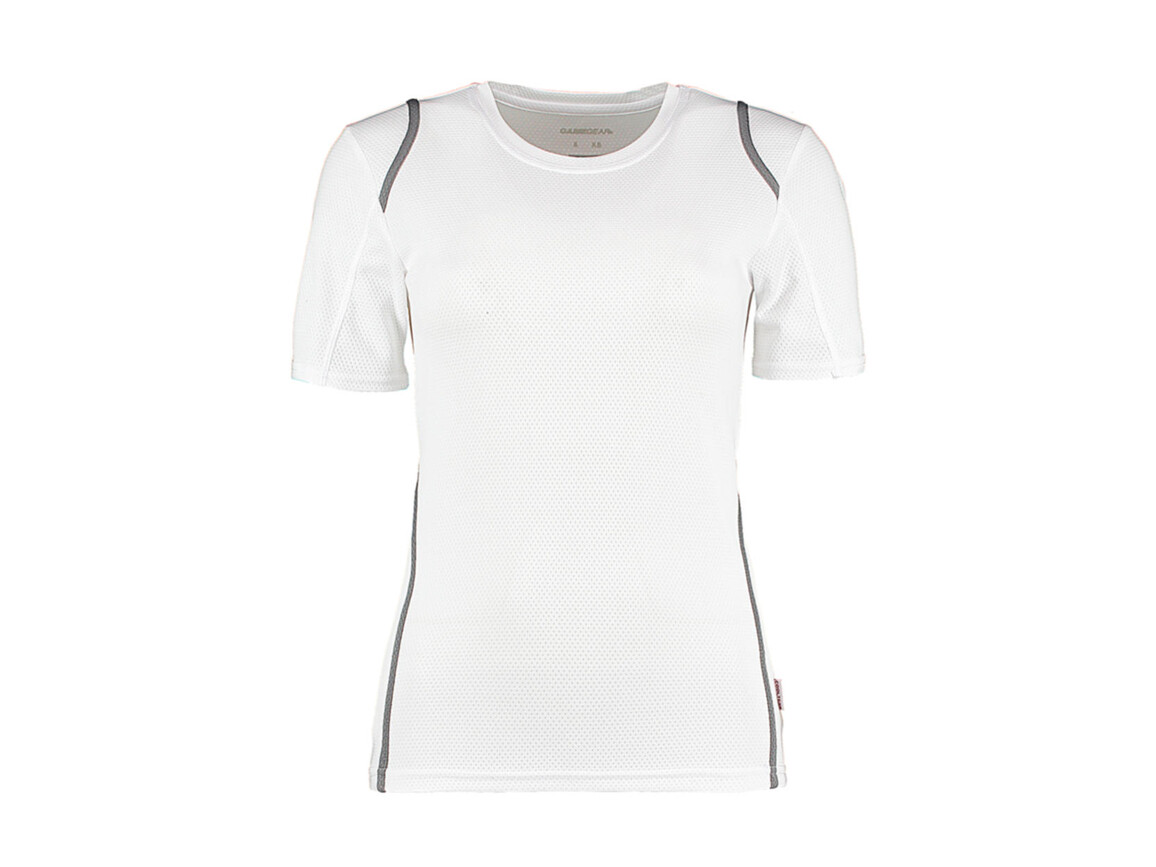 Kustom Kit Women`s Regular Fit Cooltex® Contrast Tee, White/Grey, XL bedrucken, Art.-Nr. 002110555