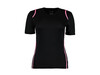 Kustom Kit Women`s Regular Fit Cooltex® Contrast Tee, Black/Fluorescent Pink, S bedrucken, Art.-Nr. 002111782
