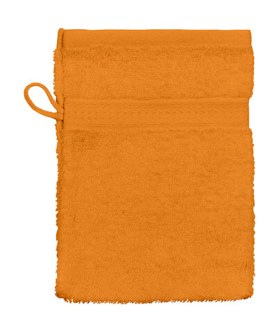 SG ACCESSORIES - TOWELS Rhine Wash Glove 16x22 cm, Bright Orange, One Size bedrucken, Art.-Nr. 002644130