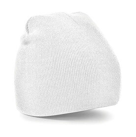 Beechfield Original Pull-On Beanie, White, One Size bedrucken, Art.-Nr. 003690000