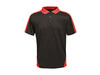 Regatta Contrast Coolweave Polo, Black/Classic Red, 4XL bedrucken, Art.-Nr. 006171579