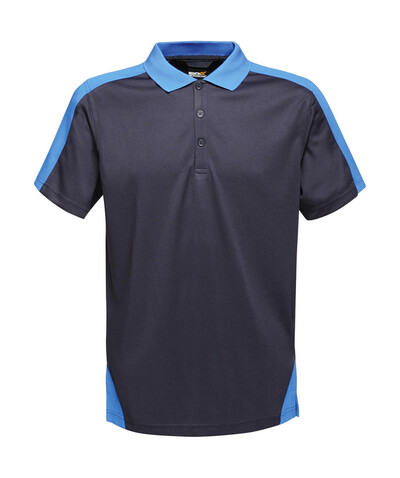 Regatta Contrast Coolweave Polo, Navy/New Royal, XL bedrucken, Art.-Nr. 006172616