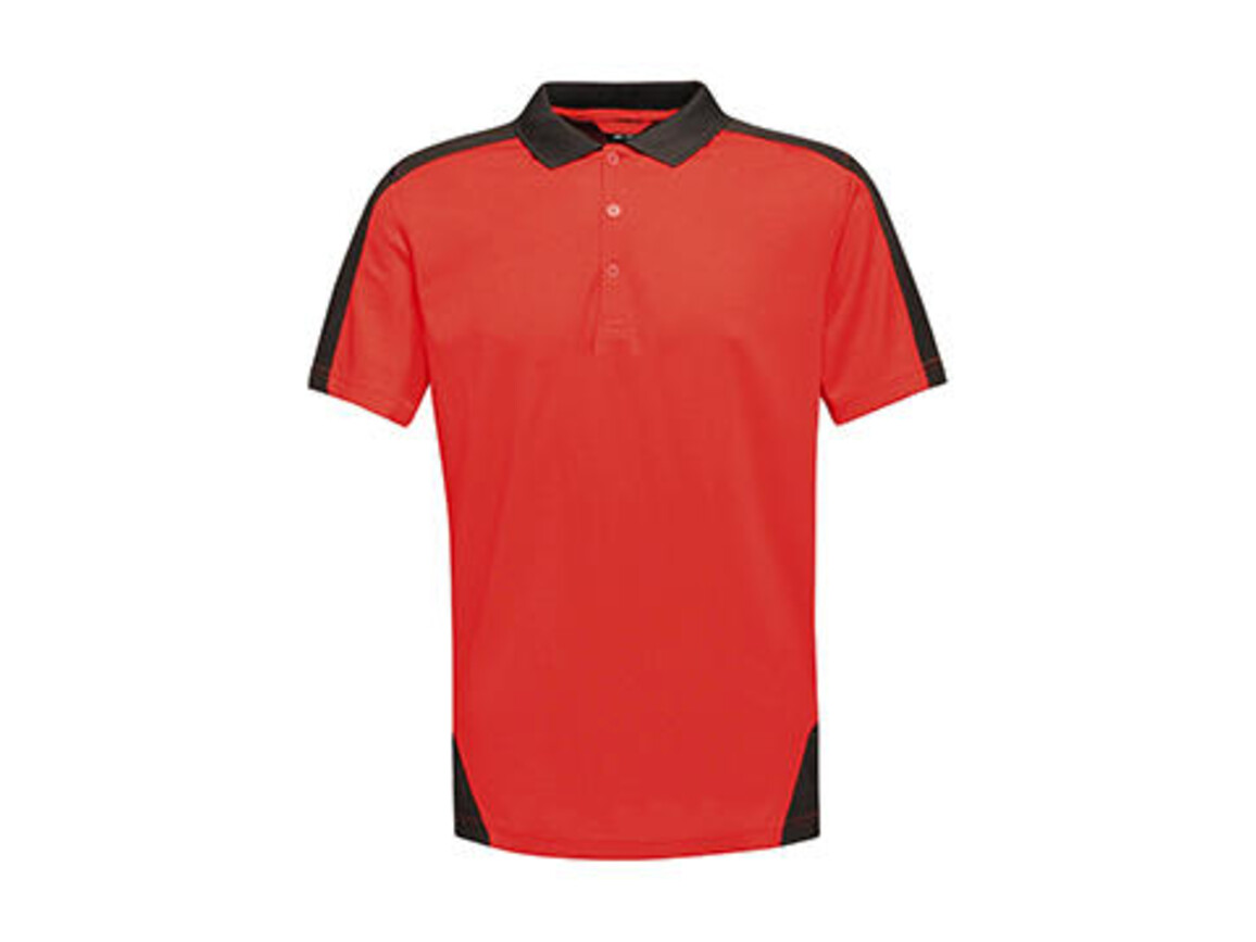 Regatta Contrast Coolweave Polo, Classic Red/Black, XS bedrucken, Art.-Nr. 006174512