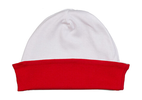 BabyBugz Baby Reversible Hat, White/Red, One Size bedrucken, Art.-Nr. 006470540