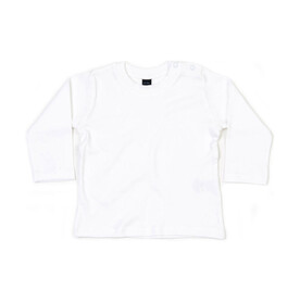 BabyBugz Baby Longsleeve Top, White, 3-6 bedrucken, Art.-Nr. 011470002