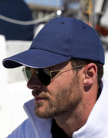 Result Caps Memphis Low Profile Sandwich Peak Cap, Navy/White, One Size bedrucken, Art.-Nr. 012342520