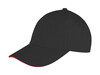 Result Caps Memphis Low Profile Sandwich Peak Cap, Black/Red, One Size bedrucken, Art.-Nr. 012341540