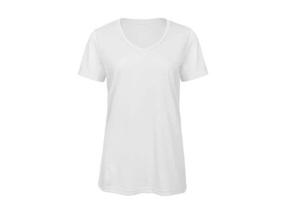 B & C V Triblend/women T-Shirt, White, S bedrucken, Art.-Nr. 012420003
