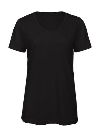 B &amp; C V Triblend/women T-Shirt, Black, L bedrucken, Art.-Nr. 012421015