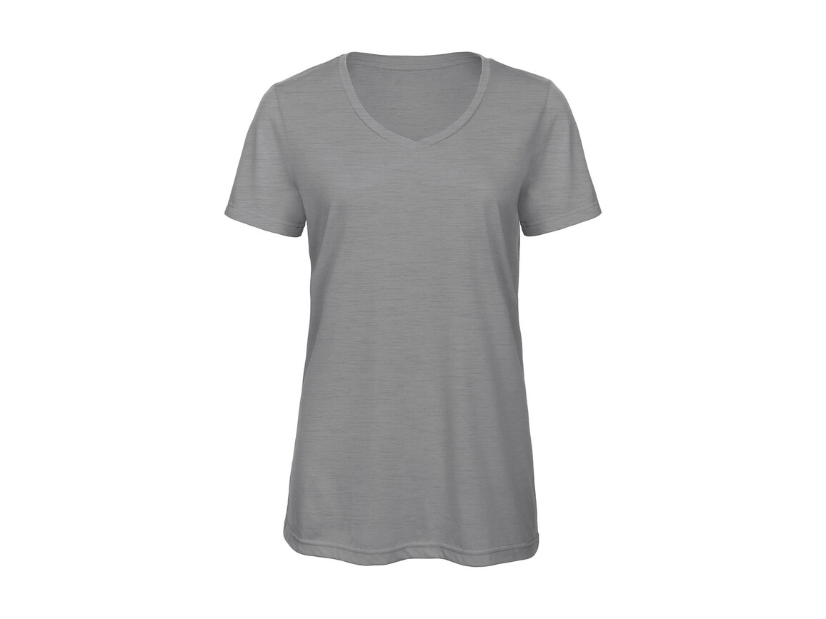 B & C V Triblend/women T-Shirt, Heather Light Grey, S bedrucken, Art.-Nr. 012421133