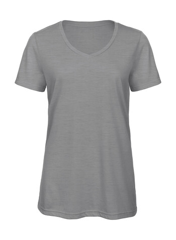 B &amp; C V Triblend/women T-Shirt, Heather Light Grey, XS bedrucken, Art.-Nr. 012421132