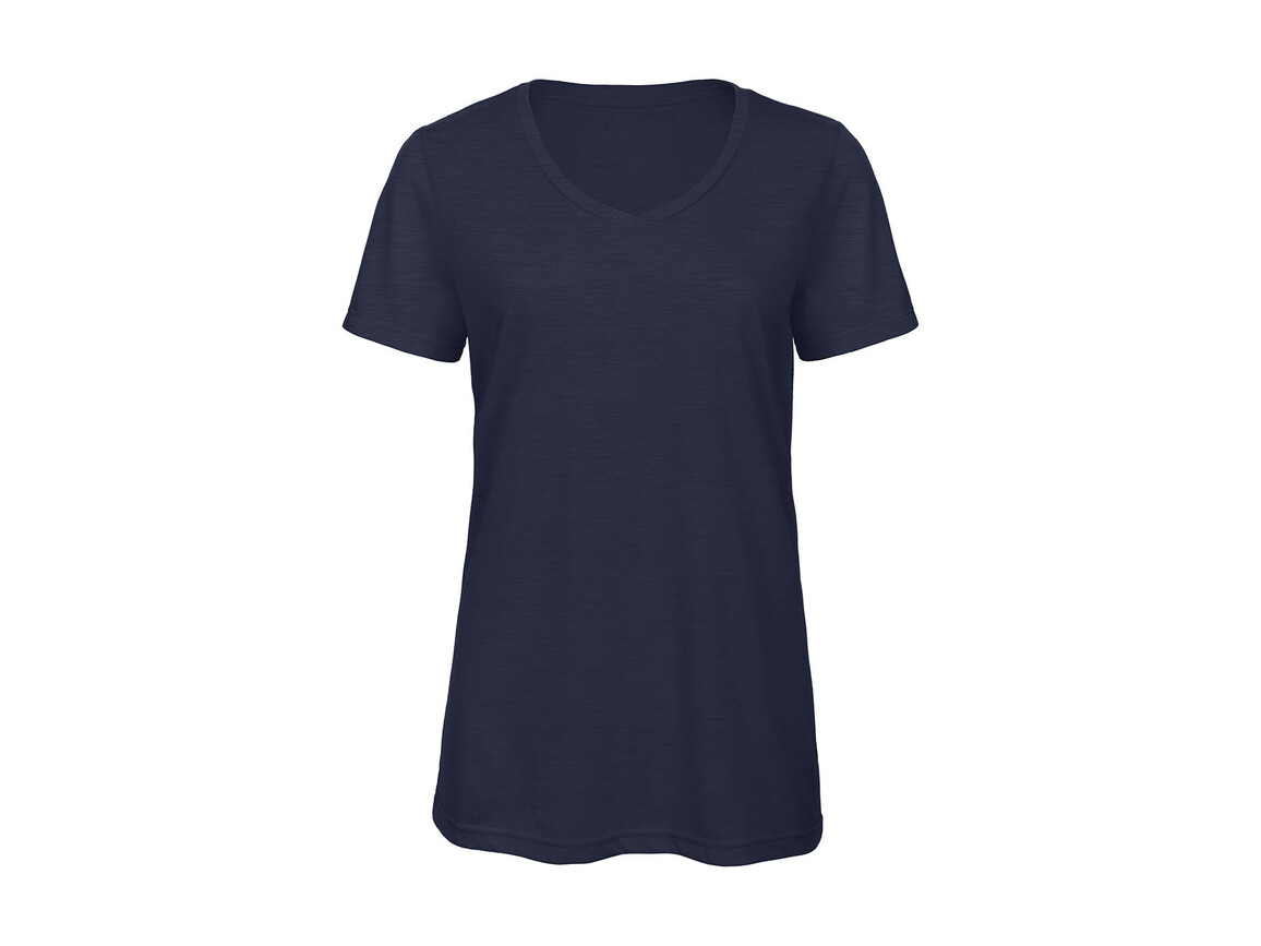 B & C V Triblend/women T-Shirt, Heather Navy, S bedrucken, Art.-Nr. 012422043