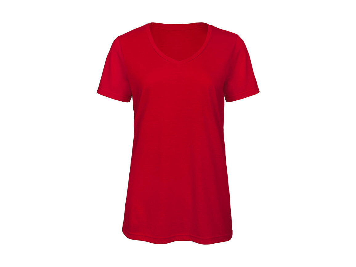 B & C V Triblend/women T-Shirt, Red, S bedrucken, Art.-Nr. 012424003
