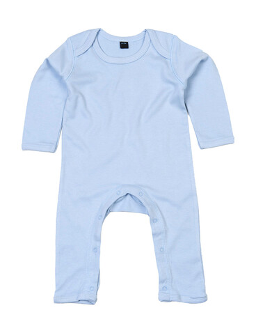 BabyBugz Baby Rompasuit, Dusty Blue, 3-6 bedrucken, Art.-Nr. 013473112
