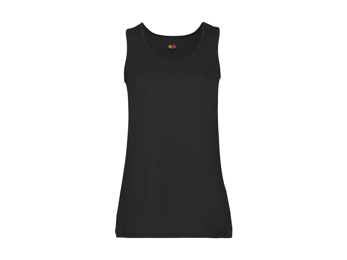 Fruit of the Loom Ladies` Performance Vest, Black, XS bedrucken, Art.-Nr. 015011012