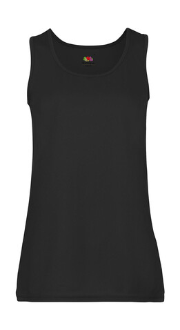 Fruit of the Loom Ladies` Performance Vest, Black, XS bedrucken, Art.-Nr. 015011012