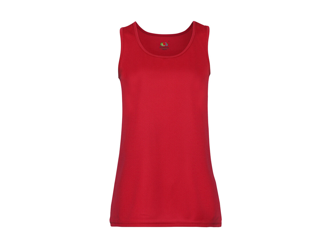 Fruit of the Loom Ladies` Performance Vest, Red, M bedrucken, Art.-Nr. 015014004