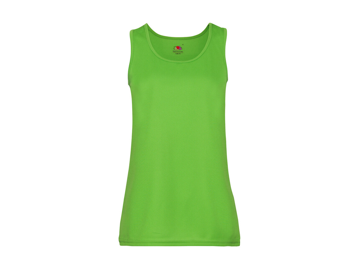 Fruit of the Loom Ladies` Performance Vest, Lime Green, L bedrucken, Art.-Nr. 015015215