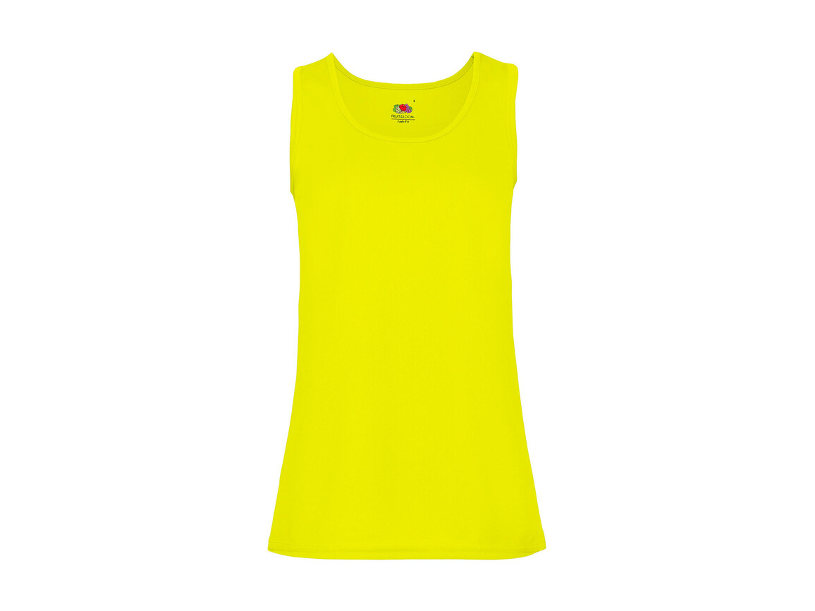 Fruit of the Loom Ladies` Performance Vest, Bright Yellow, L bedrucken, Art.-Nr. 015016025