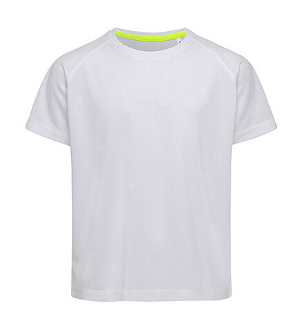 Stedman Active 140 Raglan Kids, White, S (122-128) bedrucken, Art.-Nr. 015050003