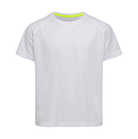 Stedman Active 140 Raglan Kids, White, S (122-128) bedrucken, Art.-Nr. 015050003