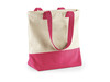 Bag Base Westcove Canvas Tote, Natural/True Pink, One Size bedrucken, Art.-Nr. 015290690