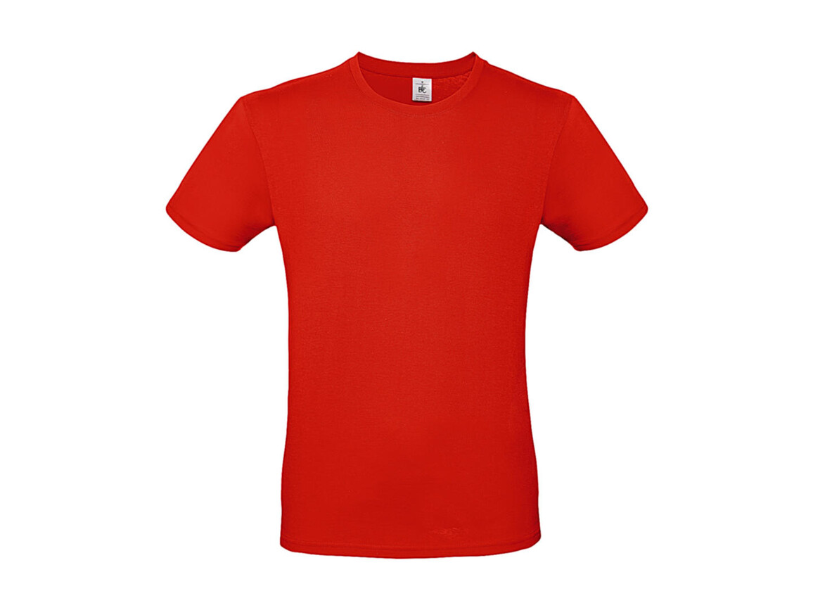 B & C #E150 T-Shirt, Fire Red, XS bedrucken, Art.-Nr. 015424070