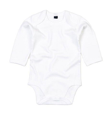 BabyBugz Baby long Sleeve Bodysuit, White, 12-18 bedrucken, Art.-Nr. 015470004