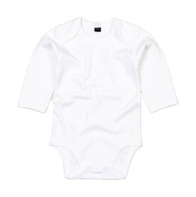 BabyBugz Baby long Sleeve Bodysuit, White, 3-6 bedrucken, Art.-Nr. 015470002